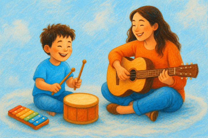 guitar blue background copy